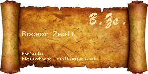 Bocsor Zsolt névjegykártya